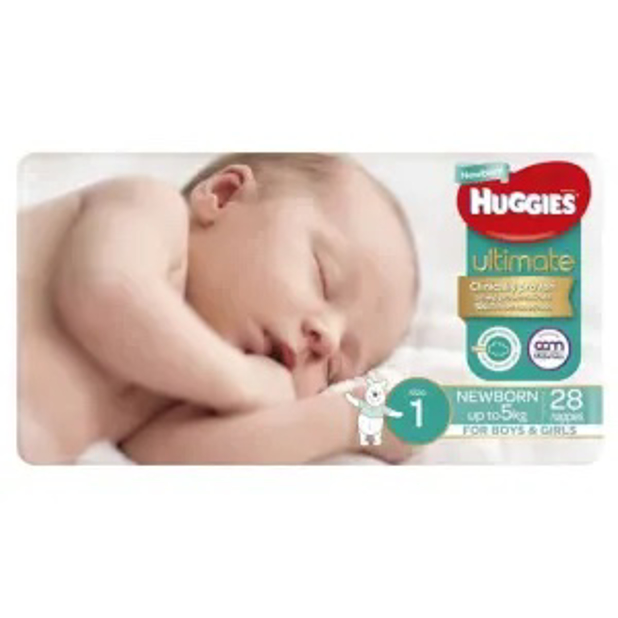 Huggies Nappy Ultra Newborn 28 Pack